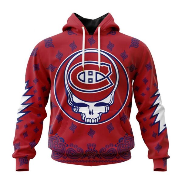 NHL Montreal Canadiens Hoodie Special Grateful Dead Design Hoodie