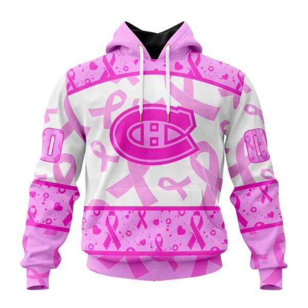NHL Montreal Canadiens Hoodie Special Pink October Breast Cancer Awareness Month Hoodie