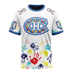NHL Montreal Canadiens T Shirt Special Autism Awareness Design T Shirt 1