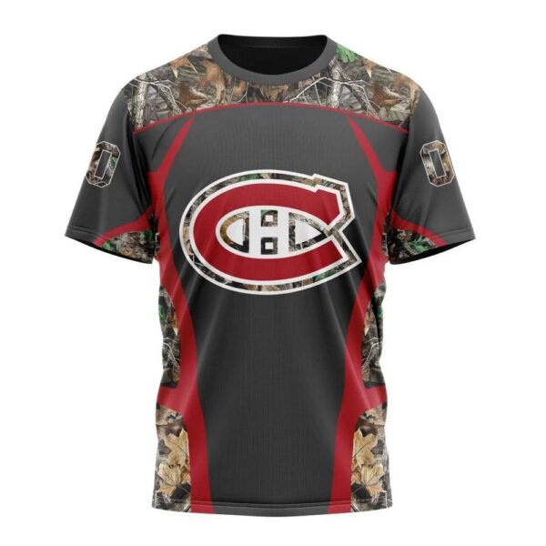 NHL Montreal Canadiens T-Shirt Special Camo Hunting Design 3D T-Shirt