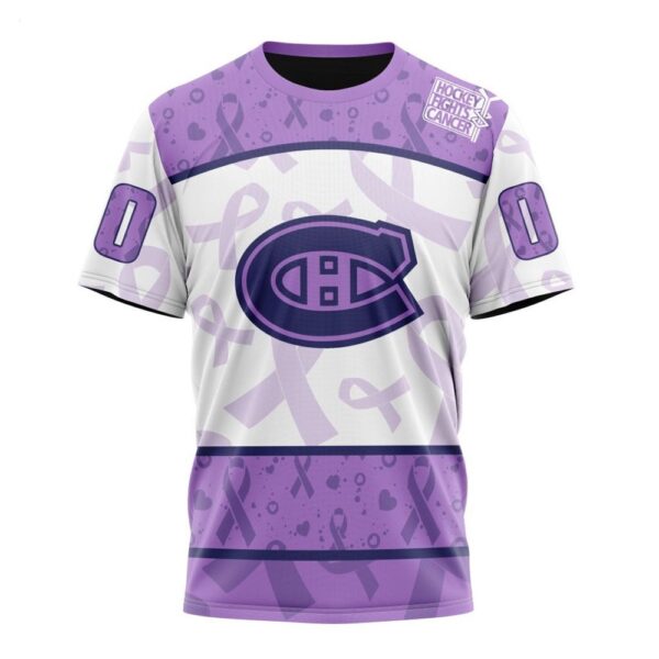 NHL Montreal Canadiens T-Shirt Special Lavender – Fight Cancer T-Shirt