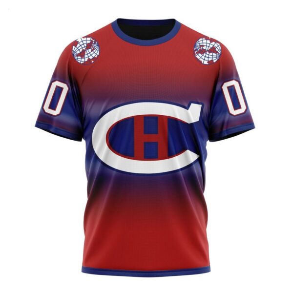 NHL Montreal Canadiens T-Shirt Special Retro Gradient Design T-Shirt