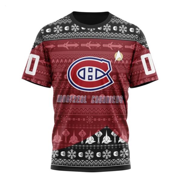 NHL Montreal Canadiens T-Shirt Special Star Trek Design 3D T-Shirt