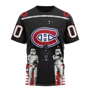 NHL Montreal Canadiens T Shirt Special Star Wars Design May The 4th Be With You 3D T Shirt 1