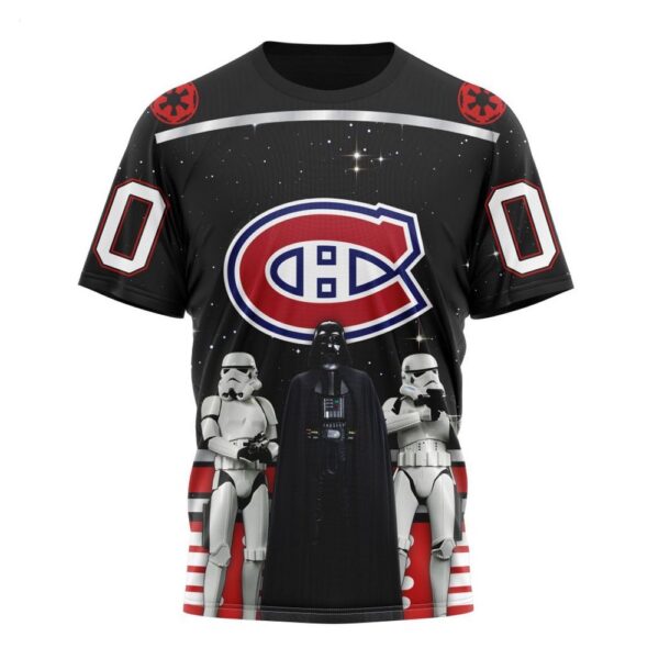 NHL Montreal Canadiens T-Shirt Special Star Wars Design May The 4th Be With You 3D T-Shirt