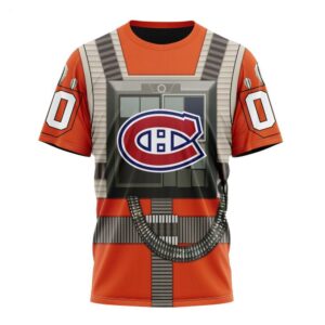 NHL Montreal Canadiens T Shirt Star Wars Rebel Pilot Design T Shirt 1