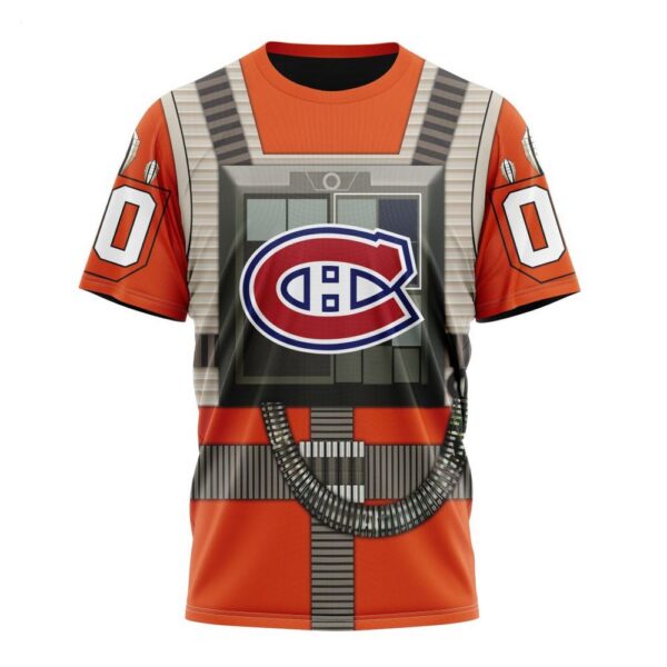 NHL Montreal Canadiens T-Shirt Star Wars Rebel Pilot Design T-Shirt