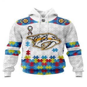 NHL Nashville Predators Hoodie Autism Awareness 3D Hoodie For Fans 1