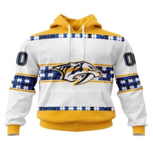 NHL Nashville Predators Hoodie Autism Awareness 3D Hoodie For Hockey Fans 1