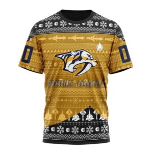 NHL Nashville Predators T Shirt Special Star Trek Design 3D T Shirt 1