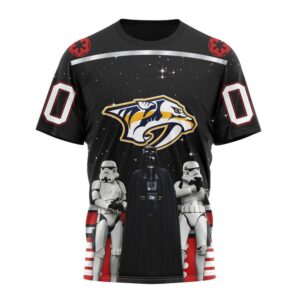 NHL Nashville Predators T Shirt Special Star Wars Design May The 4th Be With You 3D T Shirt 1