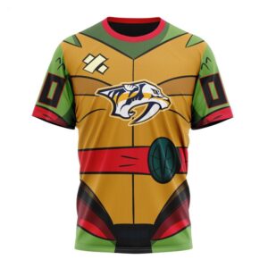 NHL Nashville Predators T Shirt Special Teenage Mutant Ninja Turtles Design T Shirt 1