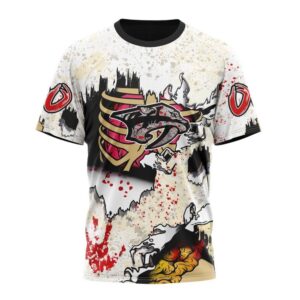 NHL Nashville Predators T Shirt Special Zombie Style For Halloween 3D T Shirt 1