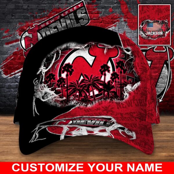 NHL New Jersey Devils Baseball Cap Customized Cap For Sports Fans