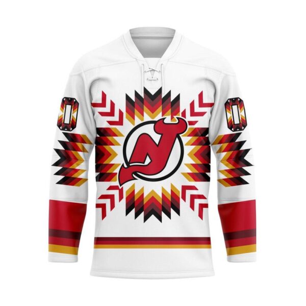 NHL New Jersey Devils Hockey Jersey Special Design With Native Pattern Custom Jersey