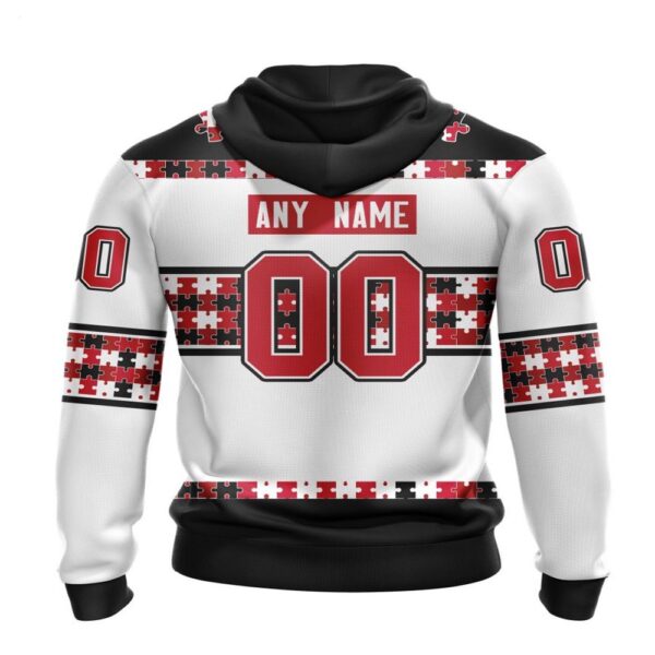 NHL New Jersey Devils Hoodie Autism Awareness 3D Hoodie For Hockey Fans