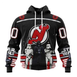 NHL New Jersey Devils Hoodie Special Star Wars Design May The 4th Be With You Hoodie 1