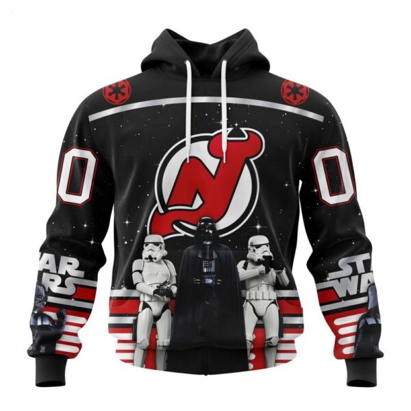 NHL New Jersey Devils Hoodie Special Star Wars Design May The 4th Be With You Hoodie