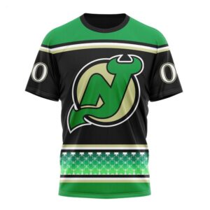 NHL New Jersey Devils Specialized Hockey Celebrate St Patricks Day T Shirt 1