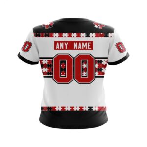 NHL New Jersey Devils T Shirt Autism Awareness Custom Name And Number 3D T Shirt 2