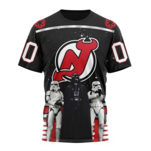 NHL New Jersey Devils T Shirt Special Star Wars Design May The 4th Be With You 3D T Shirt 1