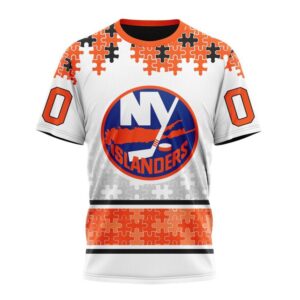 NHL New York Islanders 3D T Shirt Special Autism Awareness Design With Home Jersey Style Hoodie 1