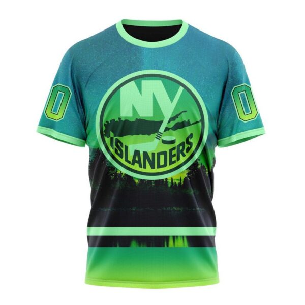 NHL New York Islanders 3D T-Shirt Special Design With Northern Light Full Printed Hoodie