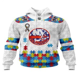 NHL New York Islanders Hoodie Autism Awareness 3D Hoodie For Fans 1