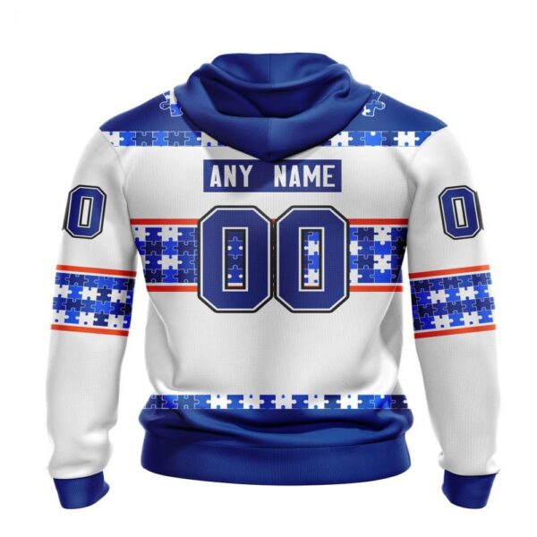 NHL New York Islanders Hoodie Autism Awareness 3D Hoodie For Hockey Fans