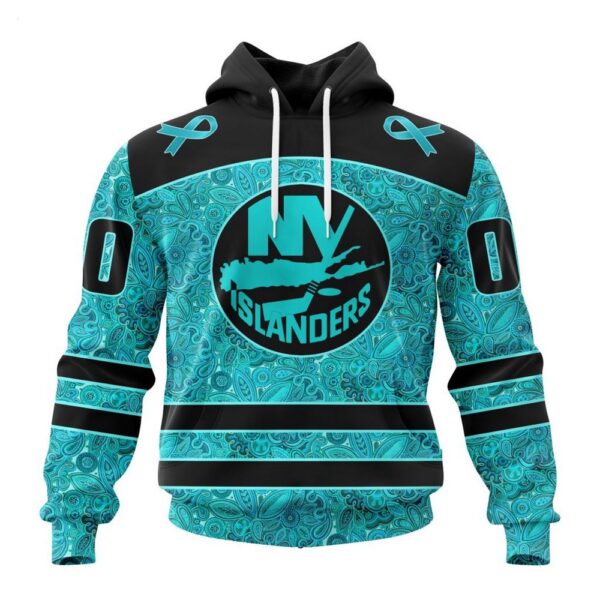 NHL New York Islanders Hoodie Special Design Fight Ovarian Cancer Hoodie