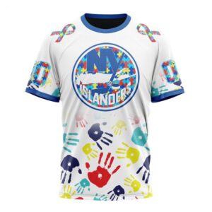 NHL New York Islanders T Shirt Special Autism Awareness Design T Shirt 1