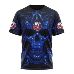 NHL New York Islanders T Shirt Special Design With Skull Art T Shirt 1