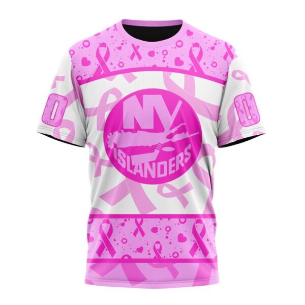 NHL New York Islanders T-Shirt Special Pink October Breast Cancer Awareness Month 3D T-Shirt