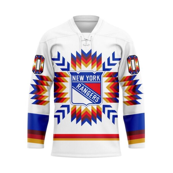 NHL New York Rangers Hockey Jersey Special Design With Native Pattern Custom Jersey