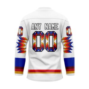NHL New York Rangers Hockey Jersey Special Design With Native Pattern Custom Jersey 2