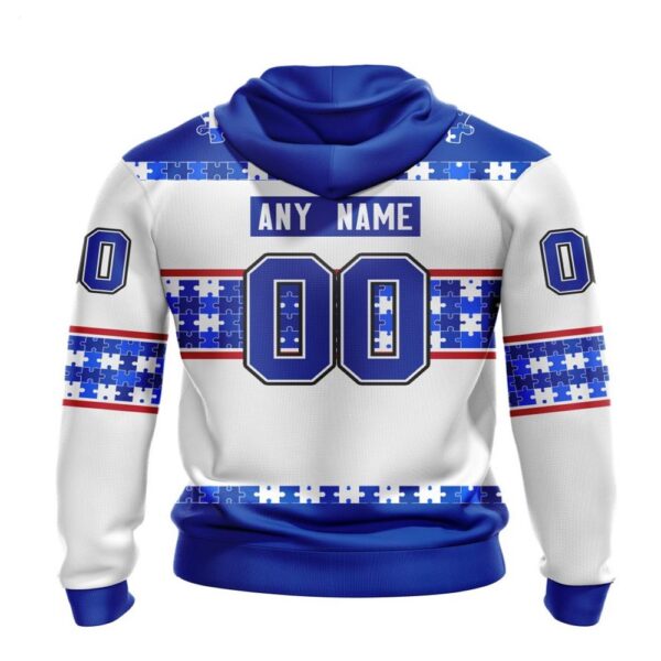 NHL New York Rangers Hoodie Autism Awareness 3D Hoodie For Hockey Fans