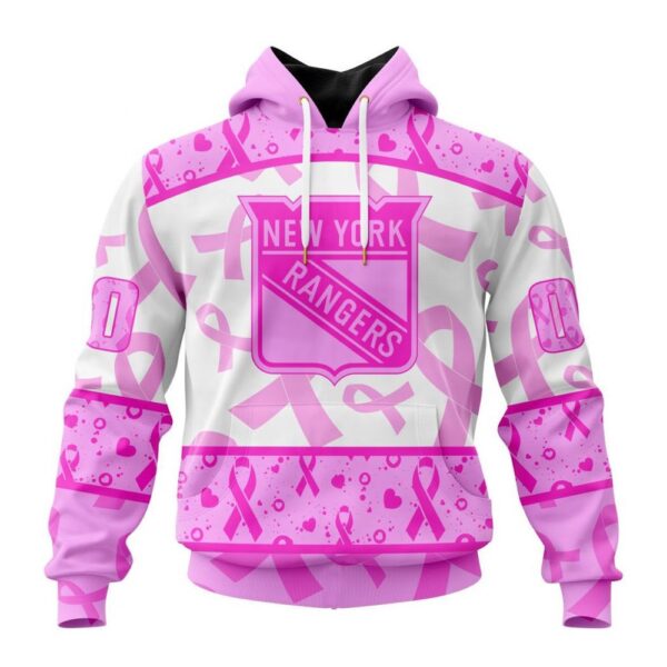 NHL New York Rangers Hoodie Special Pink October Breast Cancer Awareness Month Hoodie