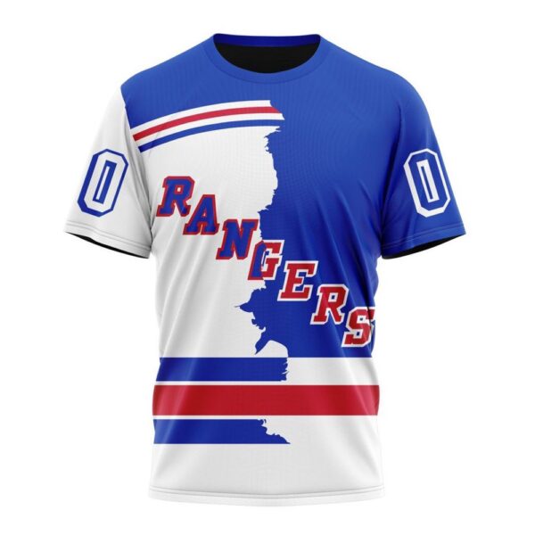 NHL New York Rangers Personalize 2024 Home Mix Away T-Shirt