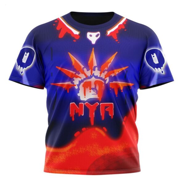 NHL New York Rangers Specialized Jersey For Halloween Night 3D T-Shirt