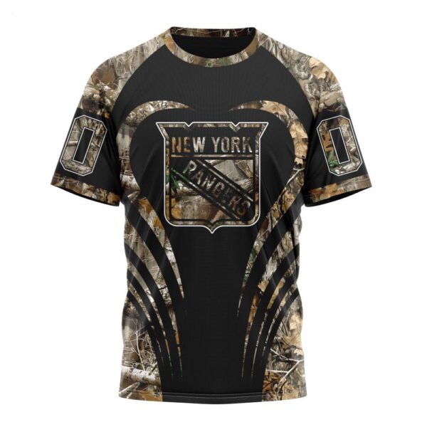 NHL New York Rangers T-Shirt Special Camo Hunting 3D T-Shirt