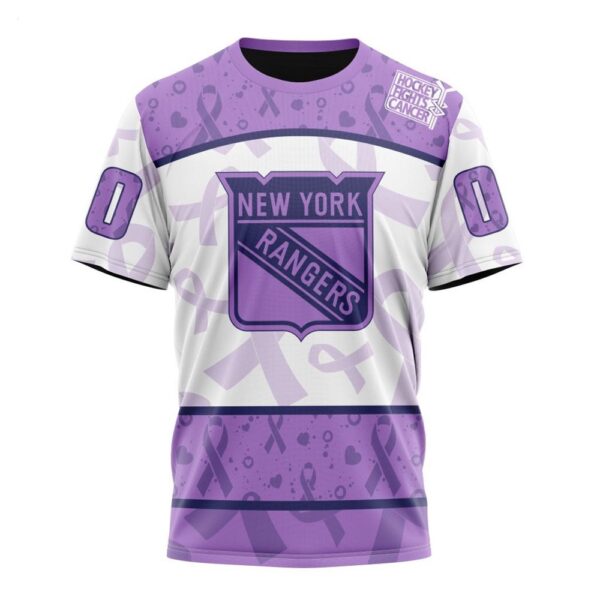 NHL New York Rangers T-Shirt Special Lavender – Fight Cancer T-Shirt
