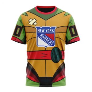 NHL New York Rangers T Shirt Special Teenage Mutant Ninja Turtles Design T Shirt 1