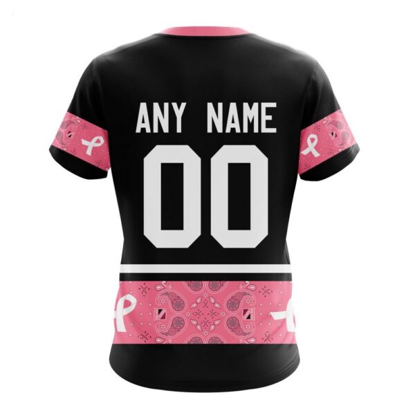 NHL New York Rangers T-Shirt Specialized Design In Classic Style With Paisley! WE WEAR PINK BREAST CANCER T-Shirt