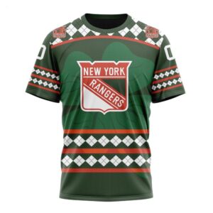 NHL New York Rangers T Shirt Specialized Unisex Kits Hockey Celebrate St Patricks Day T Shirt 1