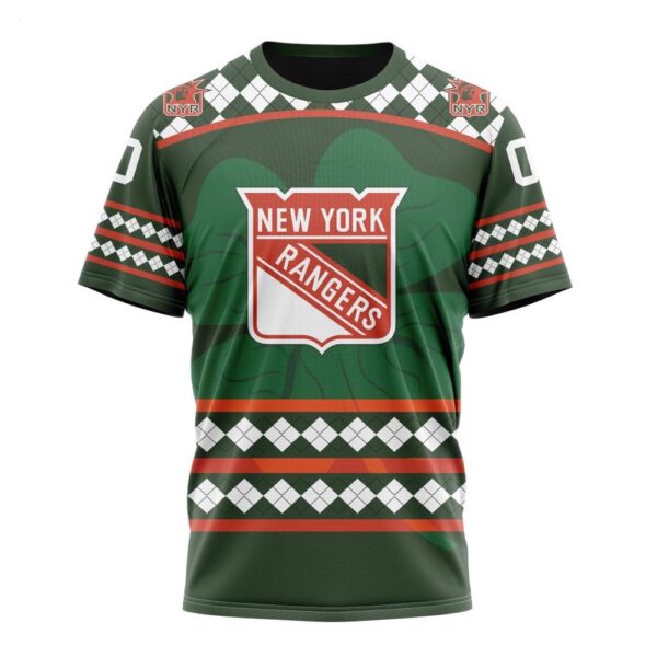 NHL New York Rangers T-Shirt Specialized Unisex Kits Hockey Celebrate St Patrick’s Day T-Shirt