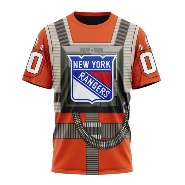 NHL New York Rangers T-Shirt Star Wars Rebel Pilot Design T-Shirt