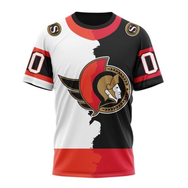 NHL Ottawa Senators Personalize 2024 Home Mix Away T-Shirt