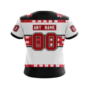 NHL Ottawa Senators T Shirt Autism Awareness Custom Name And Number 3D T Shirt 2