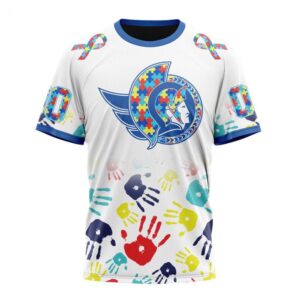 NHL Ottawa Senators T Shirt Special Autism Awareness Design T Shirt 1