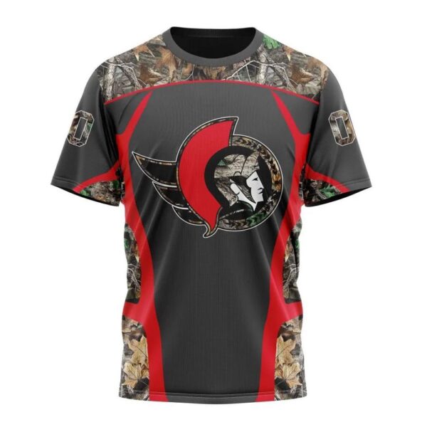 NHL Ottawa Senators T-Shirt Special Camo Hunting Design 3D T-Shirt